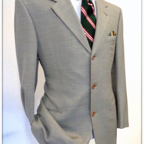 CANALI PROPOSTA MADE IN ITALY MEN BLAZER 100% WOOL SIZE EU 50R US 40R